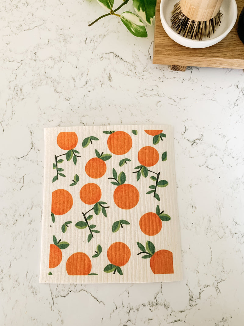 Pumpkins Swedish Dishcloth Sponge Cloth Smell Free Reusable